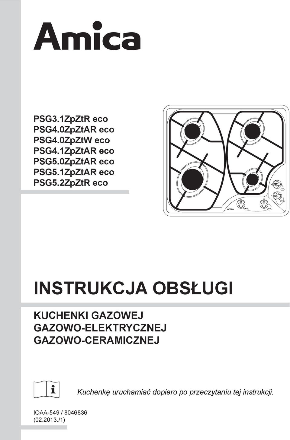 2ZpZtR eco INSTRUKCJA OBSŁUGI KUCHENKI GAZOWEJ GAZOWO-ELEKTRYCZNEJ