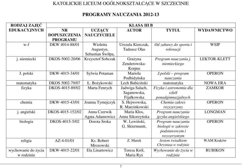 polski program Podbidyńska matematyka DKOS 5002-79/07 Ł.