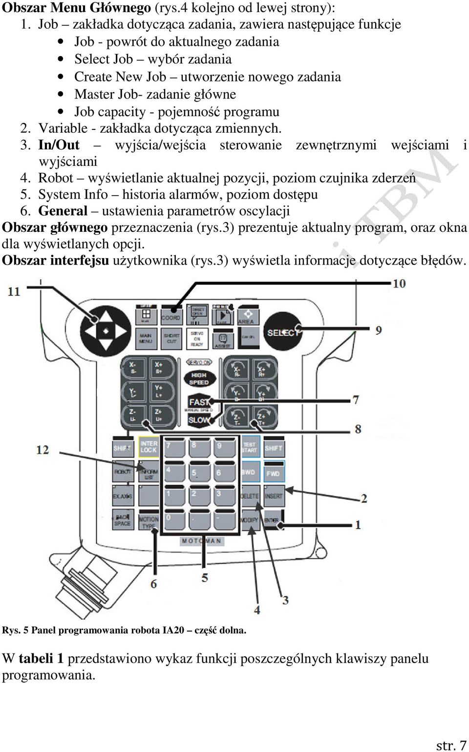 capacity - pojemność programu 2. Variable - zakładka dotycząca zmiennych. 3. In/Out wyjścia/wejścia sterowanie zewnętrznymi wejściami i wyjściami 4.