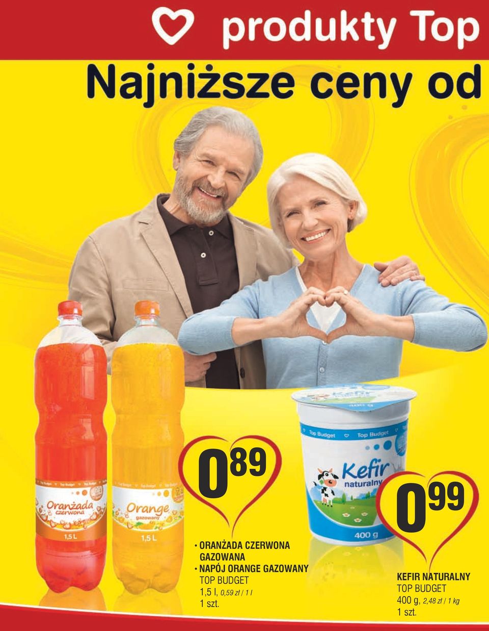 top budget 1,5 l, 0,59 zł / 1 l