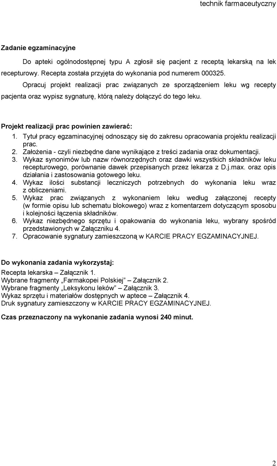 Tytuł pracy egzaminacyjnej odnoszący się do zakresu opracowania projektu realizacji prac. 2. Założenia - czyli niezbędne dane wynikające z treści zadania oraz dokumentacji. 3.