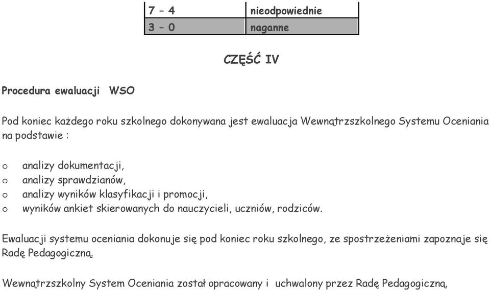 prmcji, wyników ankiet skierwanych d nauczycieli, uczniów, rdziców.