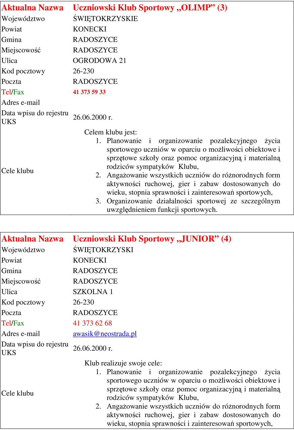 Organizowanie działalności sportowej ze szczególnym uwzględnieniem funkcji sportowych.