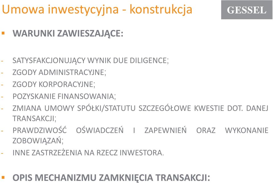 SPÓŁKI/STATUTU SZCZEGÓŁOWE KWESTIE DOT.