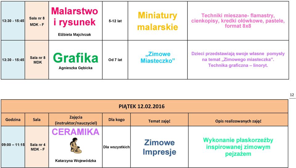 pomysły na temat Zimowego miasteczka. Technika graficzna linoryt.