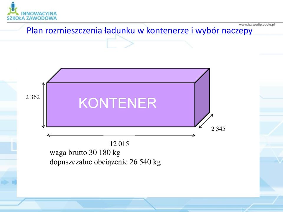 KONTENER 2 345 12 015 waga brutto