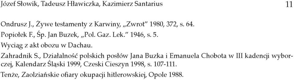 5. Wyciąg z akt obozu w Dachau. Zahradnik S.