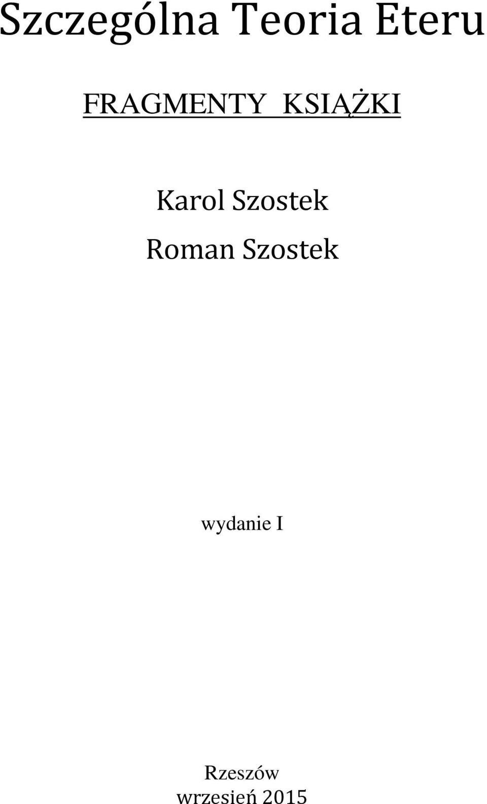 Karol Szoek Roman