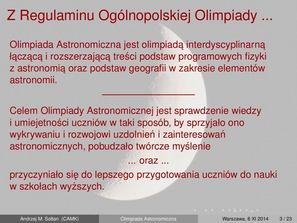 geografii w zakresie elementów astronomii.