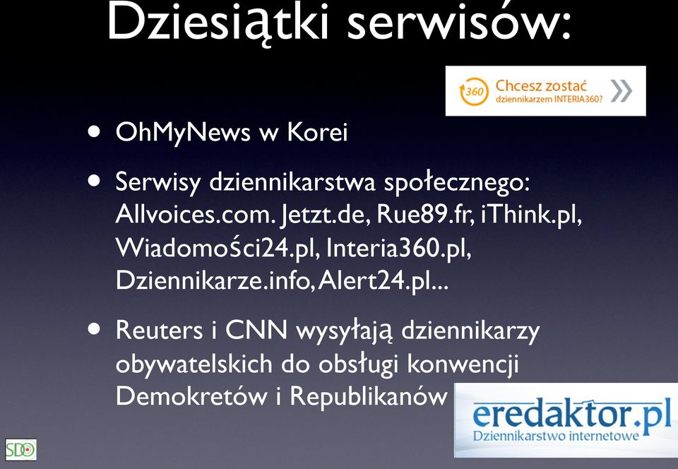 pl, Wiadomości24.pl, Interia360.pl, Dziennikarze.info, Alert24.pl...