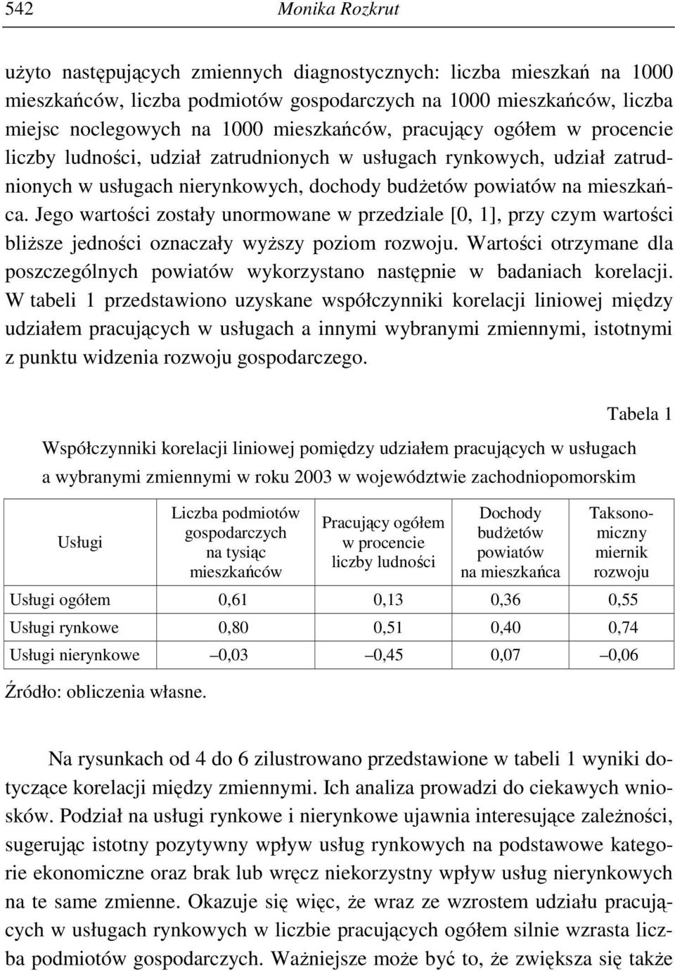 Jego wartości zostały unormowane w przedziale [0, 1], przy czym wartości bliŝsze jedności oznaczały wyŝszy poziom rozwoju.