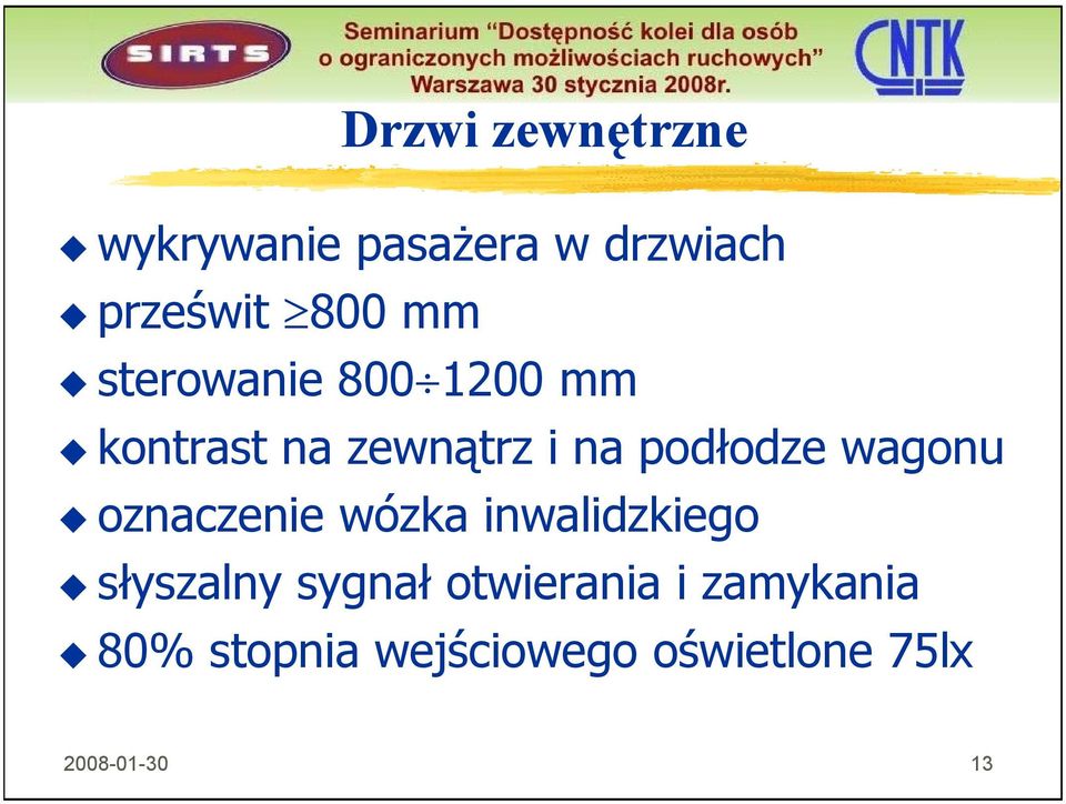 wagonu oznaczenie wózka inwalidzkiego słyszalny sygnał