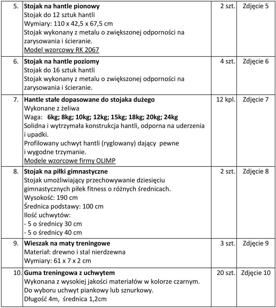 Hantle stałe dopasowane do stojaka dużego Wykonane z żeliwa Waga: 6kg; 8kg; 10kg; 12kg; 15kg; 18kg; 20kg; 24kg Solidna i wytrzymała konstrukcja hantli, odporna na uderzenia i upadki.