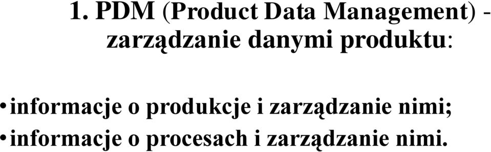 informacje o produkcje i zarządzanie