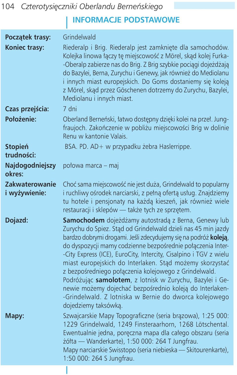 Z Brig szybkie pociągi dojeżdżają do Bazylei, Berna, Zurychu i Genewy, jak również do Mediolanu i innych miast europejskich.