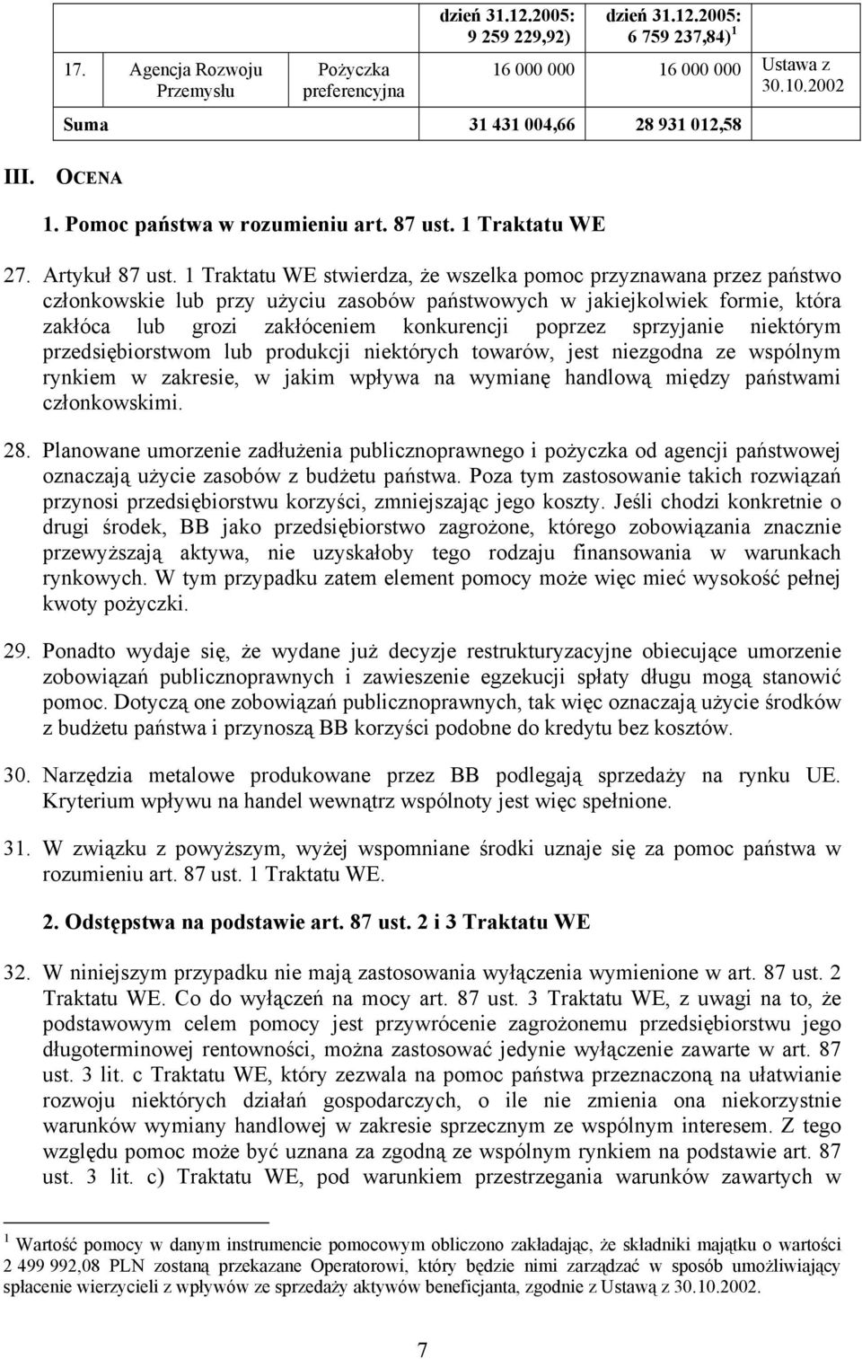 1 Traktatu WE stwierdza, że wszelka pomoc przyznawana przez państwo członkowskie lub przy użyciu zasobów państwowych w jakiejkolwiek formie, która zakłóca lub grozi zakłóceniem konkurencji poprzez