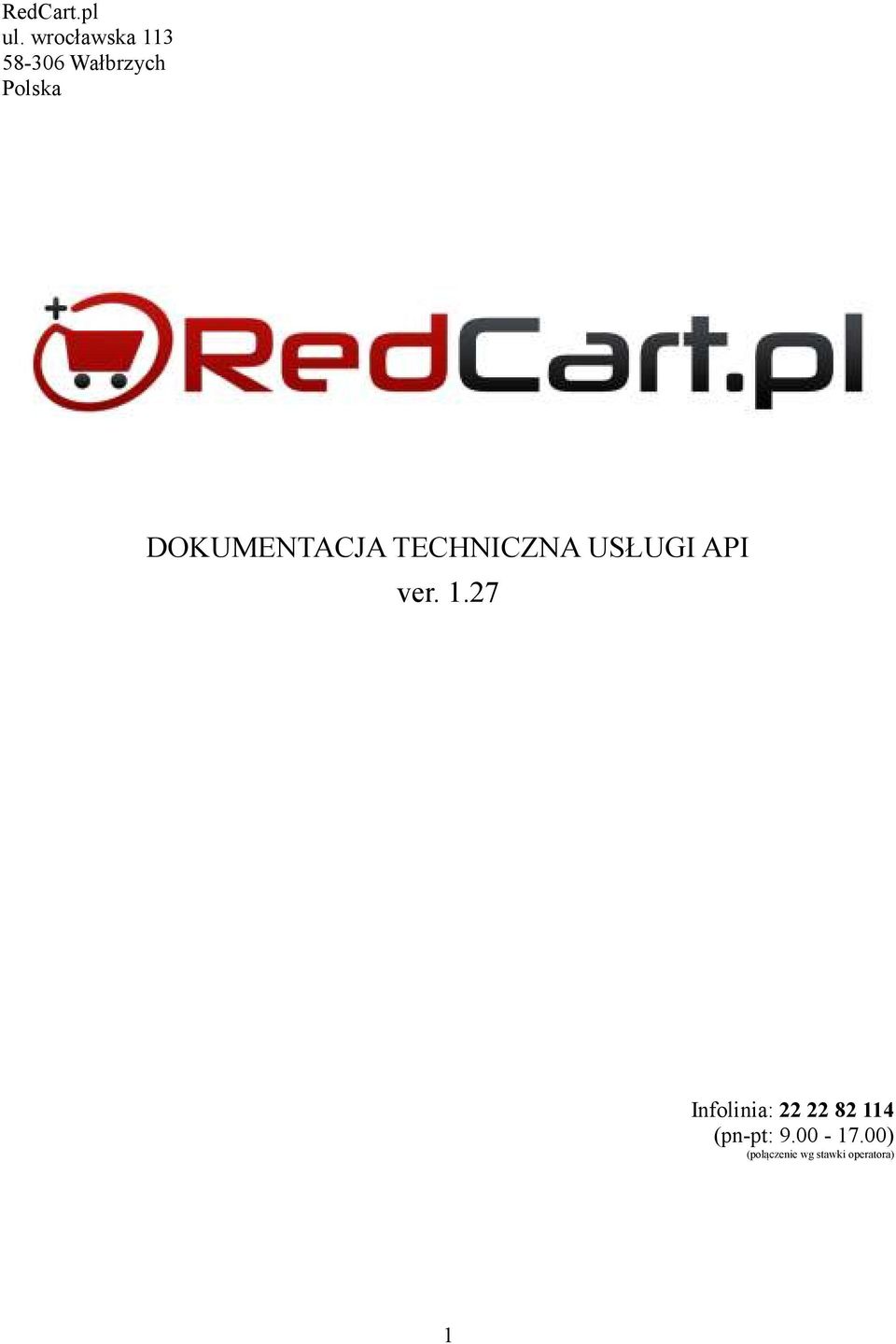 DOKUMENTACJA TECHNICZNA USŁUGI API ver. 1.