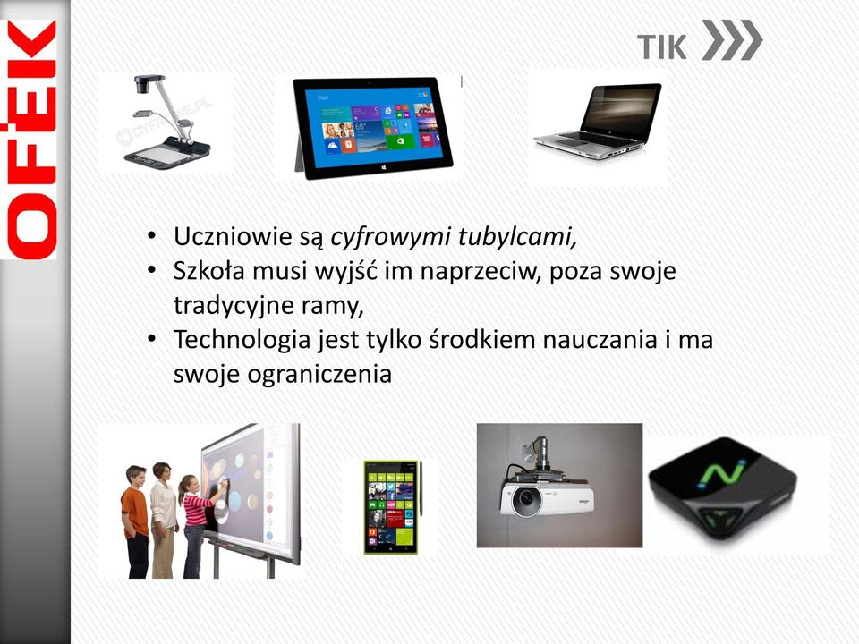 swoje tradycyjne ramy, Technologia jest