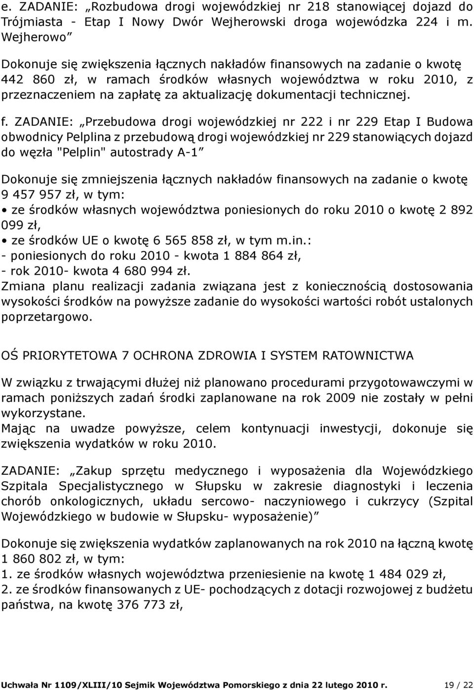 dokumentacji technicznej. f.