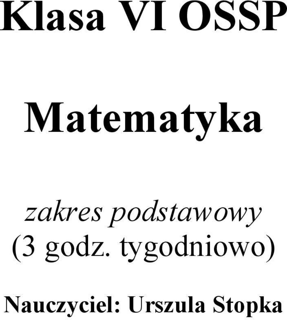 podstawowy (3 godz.