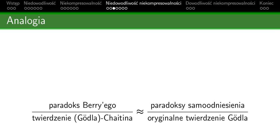 (Gödla)-Chaitina paradoksy