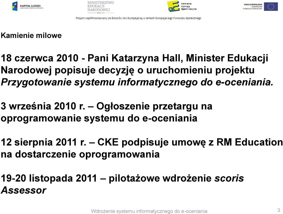 Ogłoszenie przetargu na oprogramowanie systemu do 12 sierpnia 2011 r.