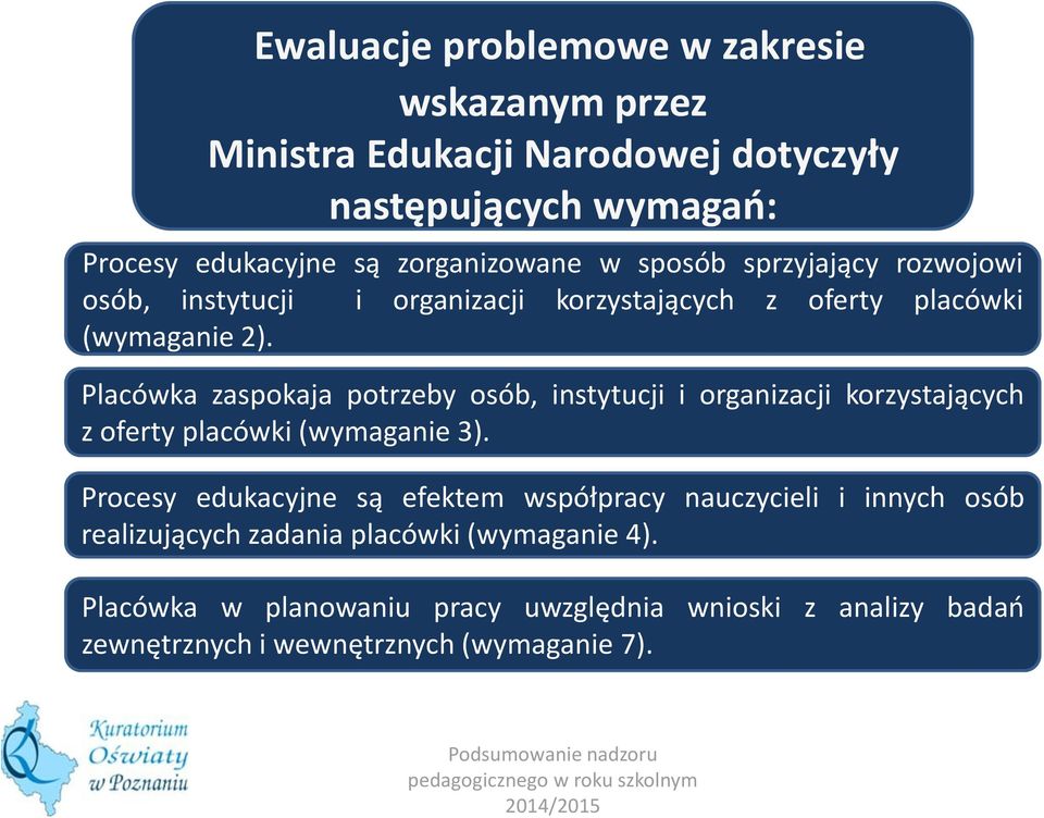 Placówka zaspokaja potrzeby osób, instytucji i organizacji korzystających z oferty placówki (wymaganie 3).