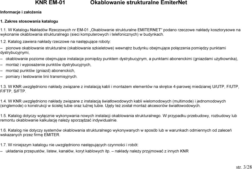 Okablowanie strukturalne EmiterNet 1.