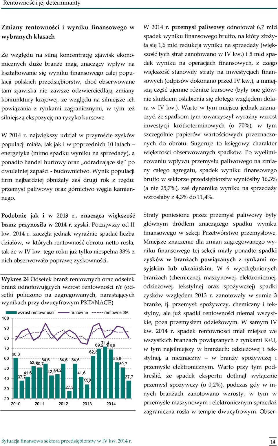 zagranicznymi, w tym też silniejszą ekspozycję na ryzyko kursowe. W 214 r.