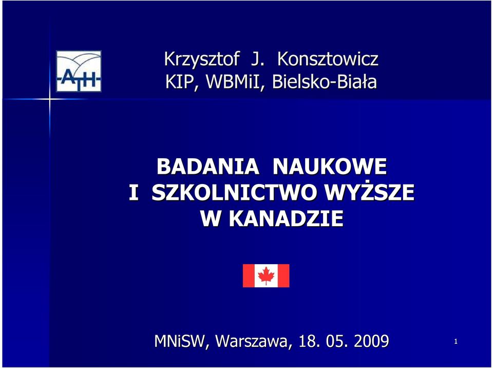 Bielsko-Bia Biała BADANIA NAUKOWE