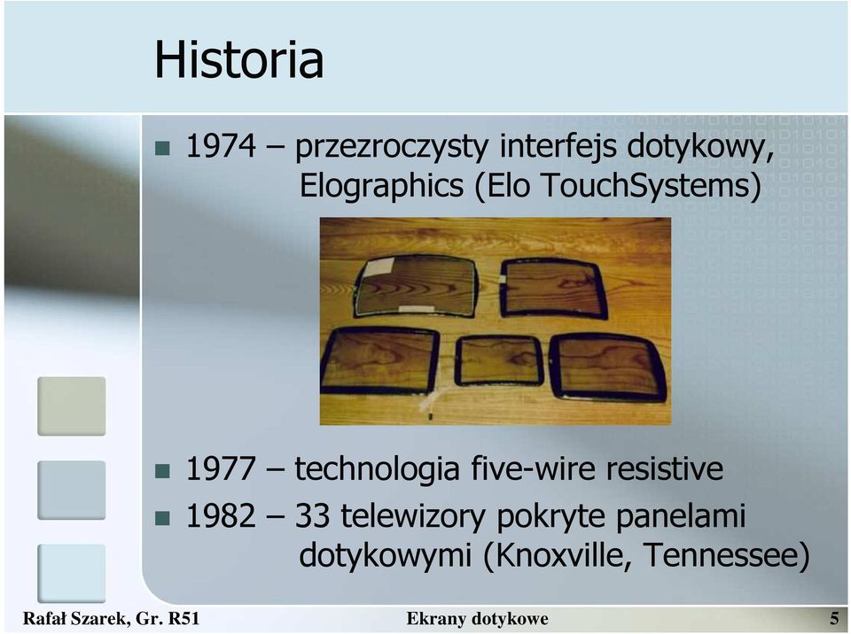 five-wire resistive 1982 33 telewizory pokryte panelami