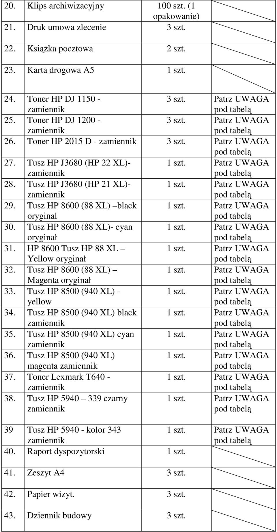 Tusz HP 8600 (88 XL)- cyan oryginał Patrz UWAGA 31. HP 8600 Tusz HP 88 XL Yellow oryginał Patrz UWAGA 32. Tusz HP 8600 (88 XL) Magenta oryginał Patrz UWAGA 33.