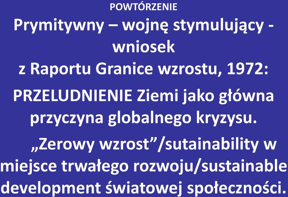 przyczyna globalnego kryzysu.