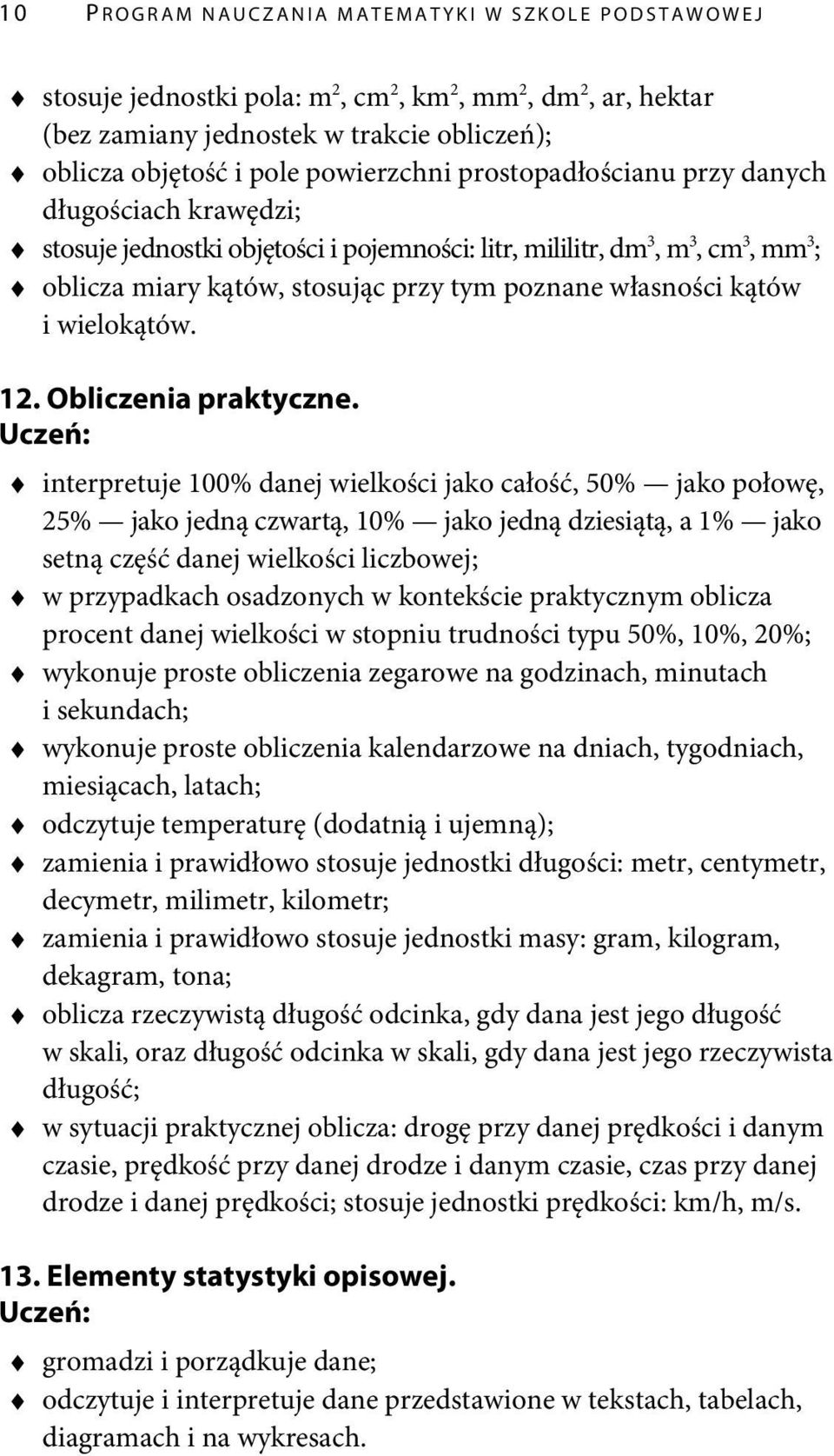 wielokątów. 12. Obliczenia praktyczne.