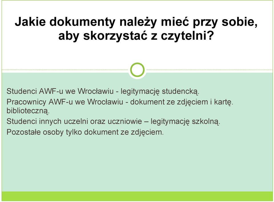 Pracownicy AWF-u we Wrocławiu - dokument ze zdjęciem i kartę. biblioteczną.