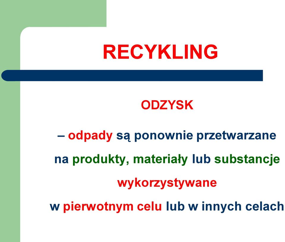 materiały lub substancje