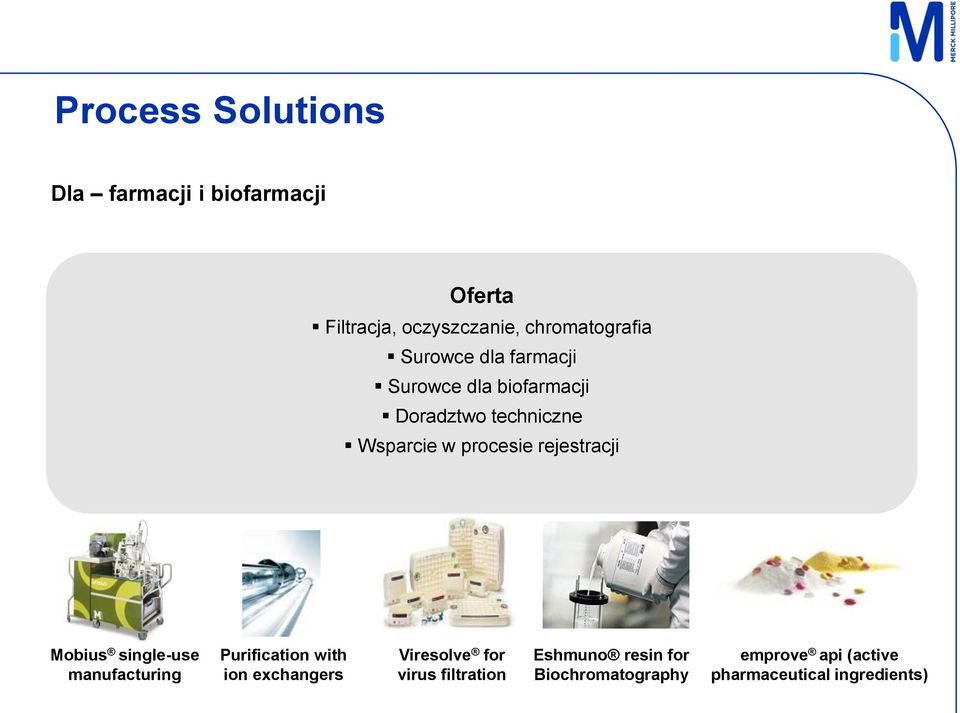 rejestracji Mobius single-use manufacturing Purification with ion exchangers Viresolve for