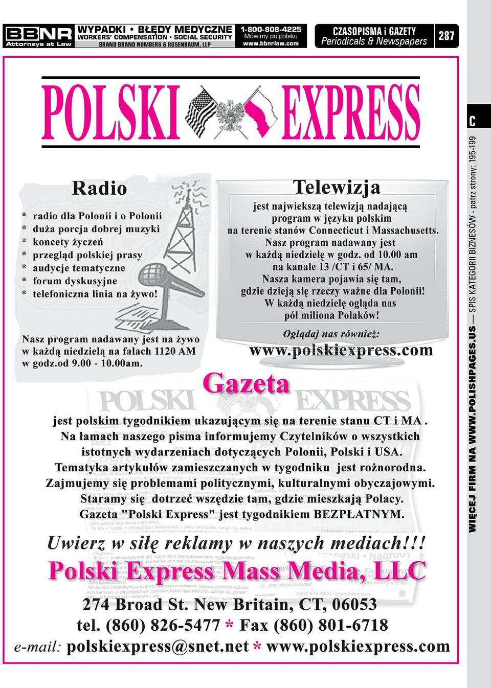 com CZASOPISMA i GAZETY Periodicals & Newspapers 287 C Gazeta Więcej firm na