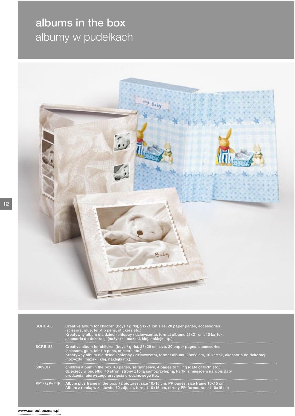 ), Creative album for children (boys / girls), 28x28 cm size, 20 paper pages, accessories (scissors, glue, felt-tip pens, stickers etc.