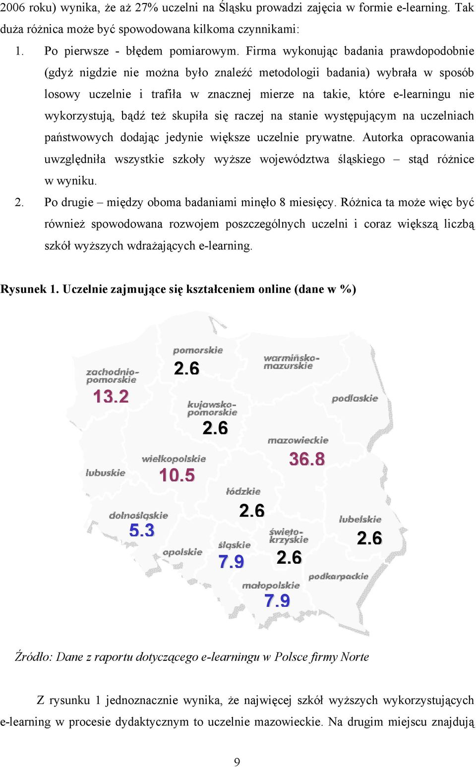 wykorzystują, bądź też skupiła się raczej na stanie występującym na uczelniach państwowych dodając jedynie większe uczelnie prywatne.