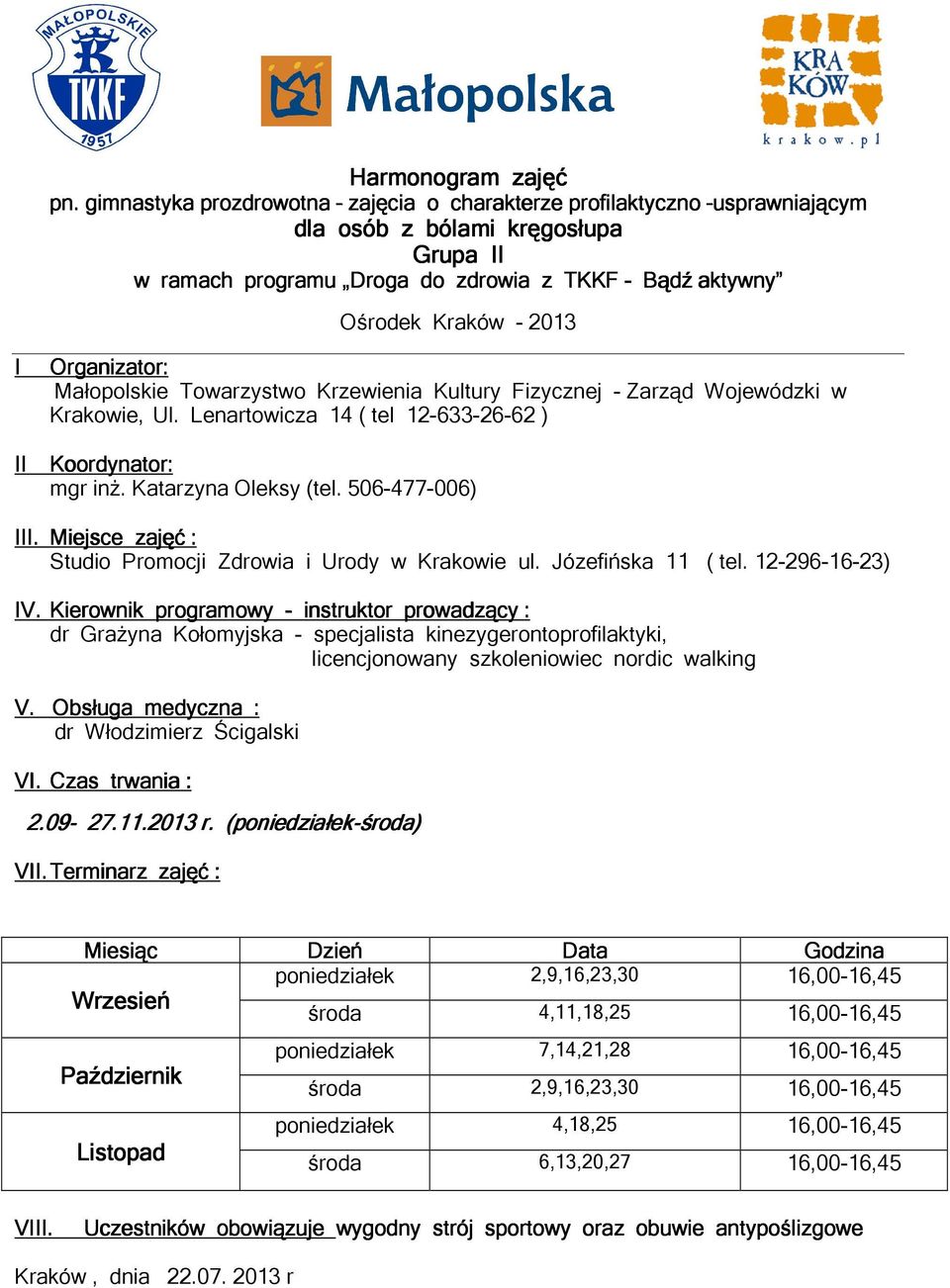 (poniedziałek-środa) V.