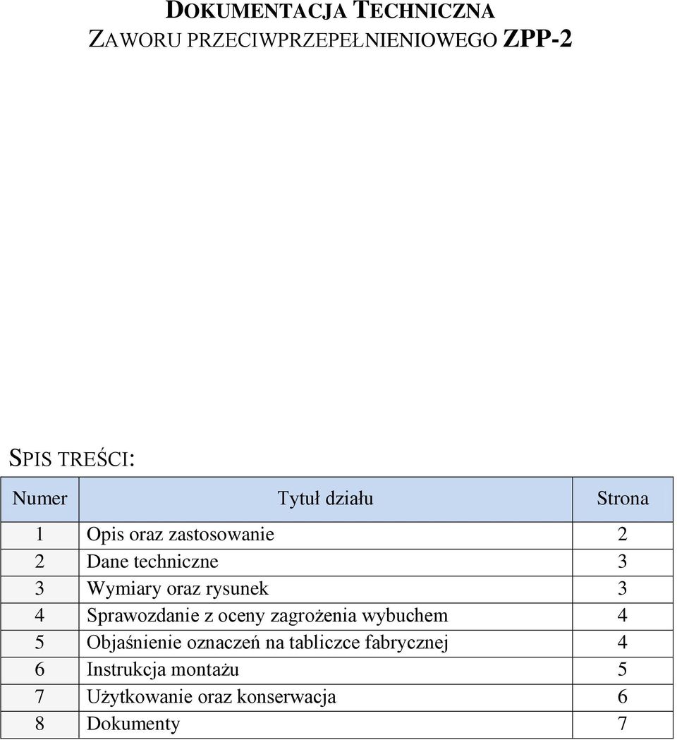 rysunek 3 4 Sprawozdanie z oceny zagrożenia wybuchem 4 5 Objaśnienie oznaczeń na