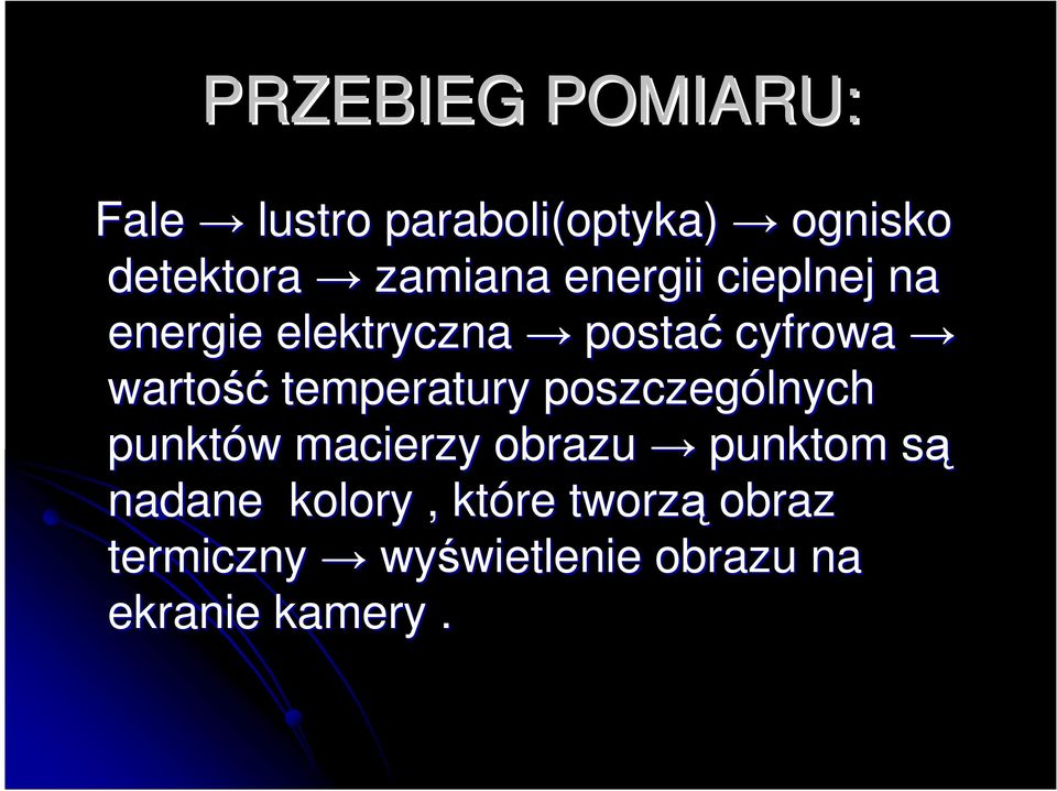 temperatury poszczególnych punktów w macierzy obrazu punktom są nadane