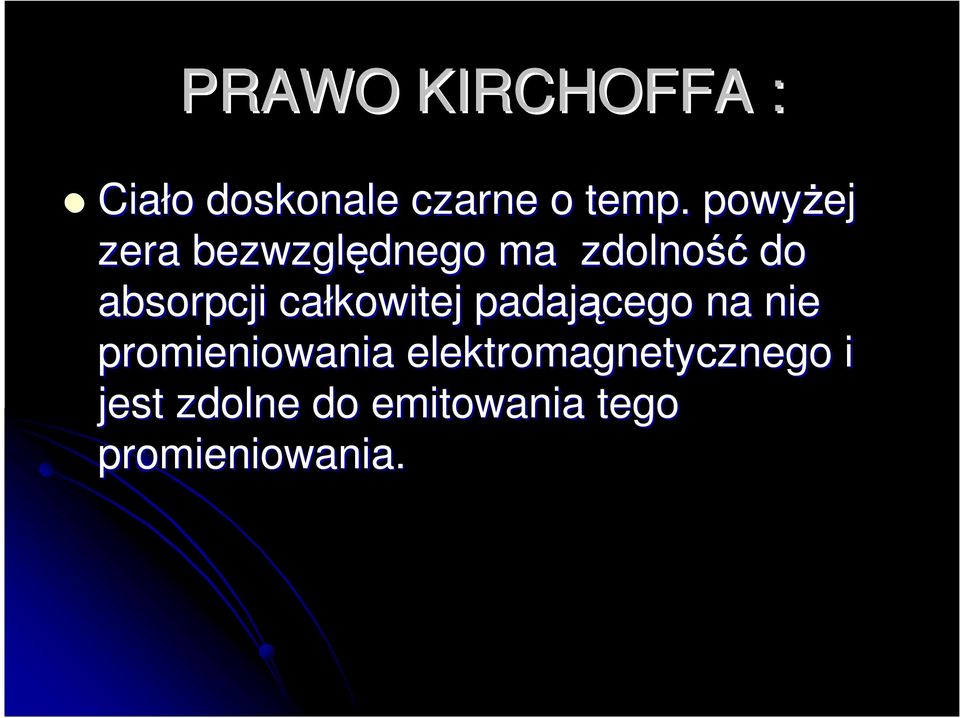 całkowi kowitej padające cego na nie promieniowania