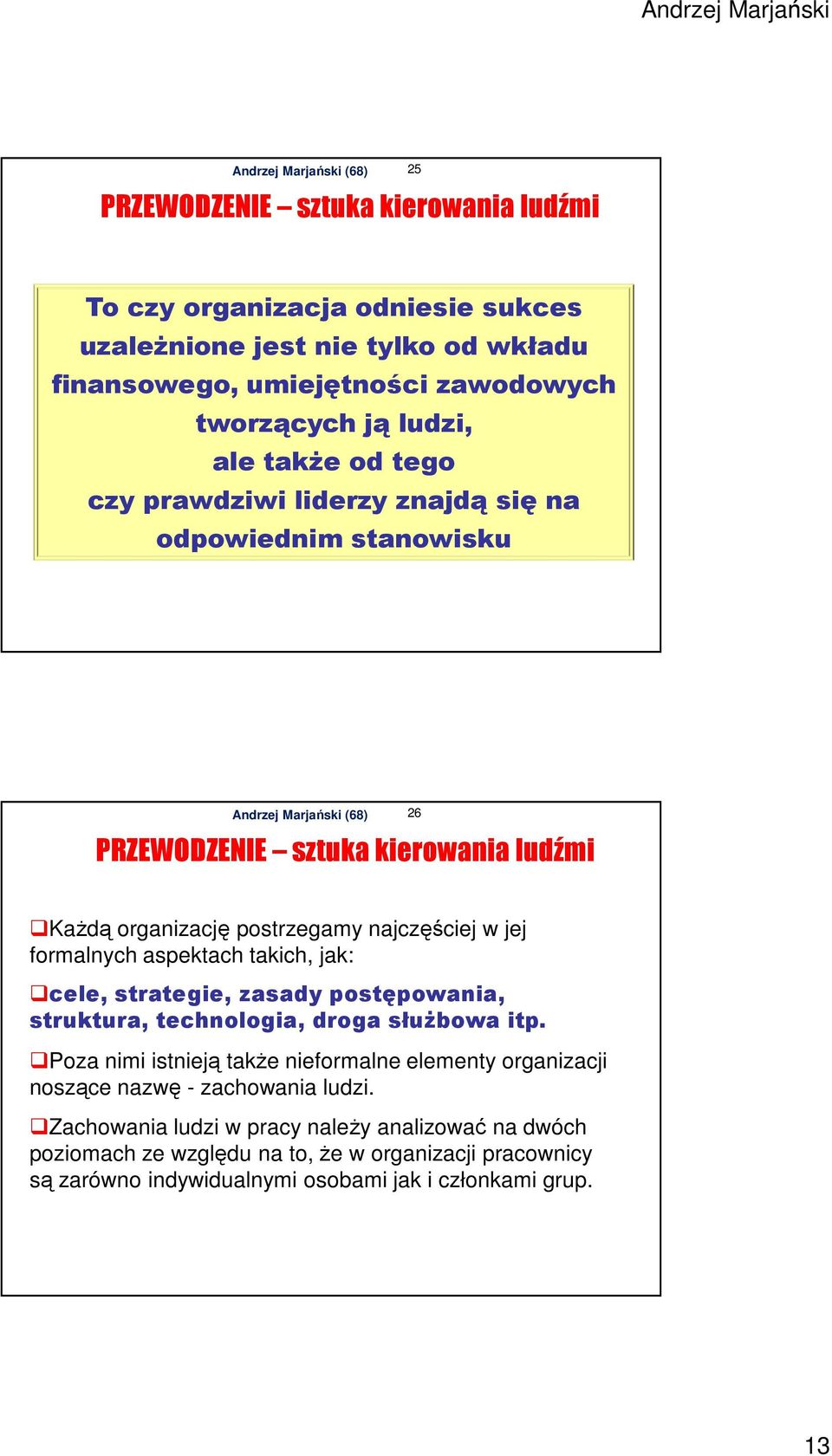 aspektach takich, jak: cele, strategie, zasady postępowania, struktura, technologia, droga służbowa itp.