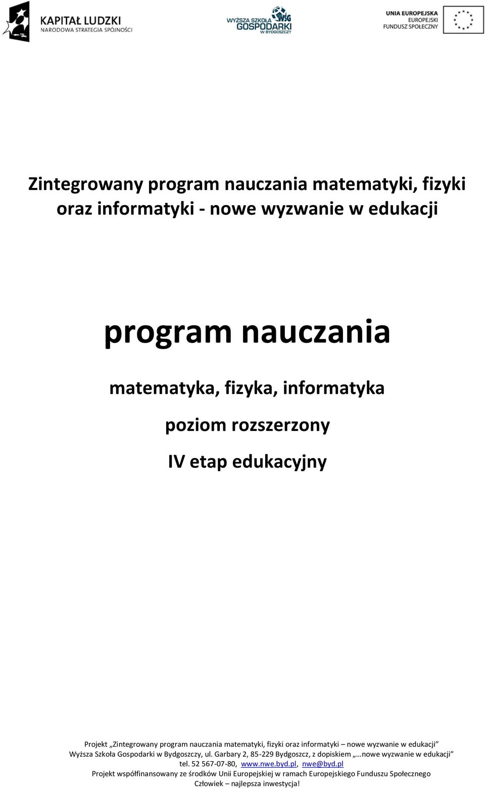 edukacji program nauczania matematyka,