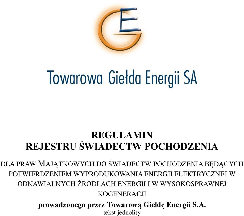 ELEKTRYCZNEJ W ODNAWIALNYCH ŹRÓDŁACH ENERGII I W WYSOKOSPRAWNEJ