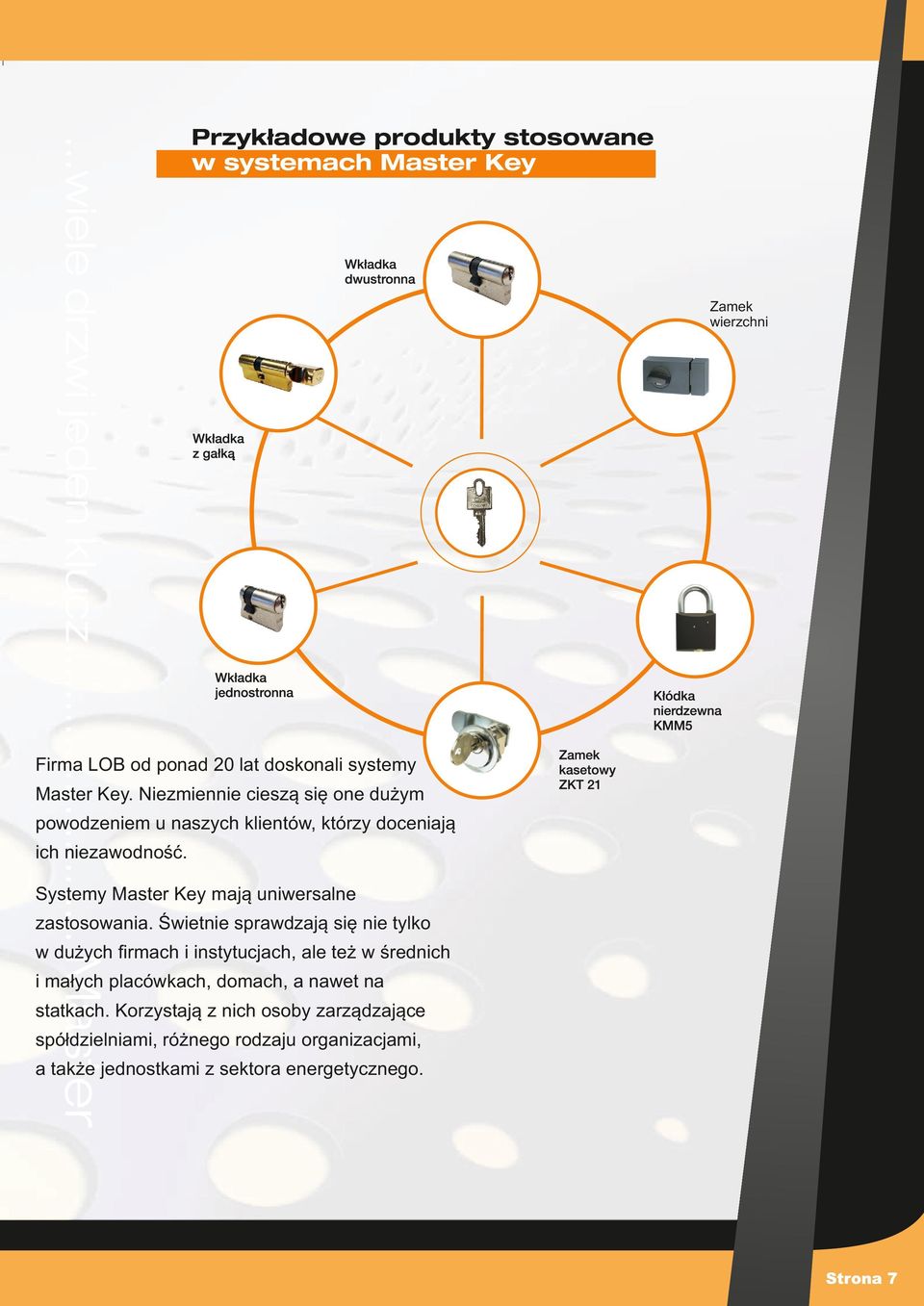Systemy Master Key mają uniwersalne zastosowania.