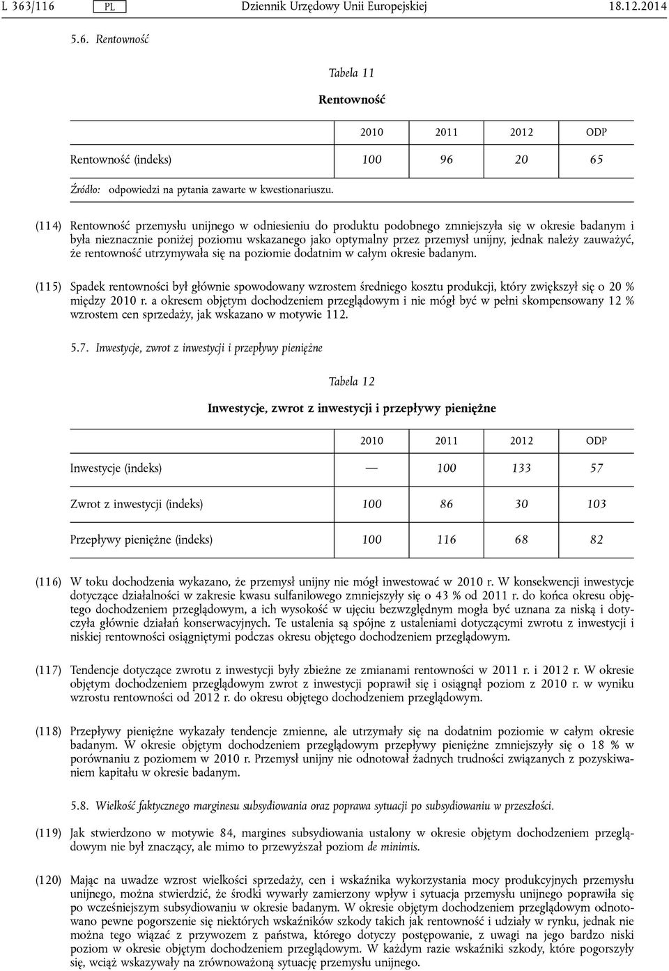 należy zauważyć, że rentowność utrzymywała się na poziomie dodatnim w całym okresie badanym.