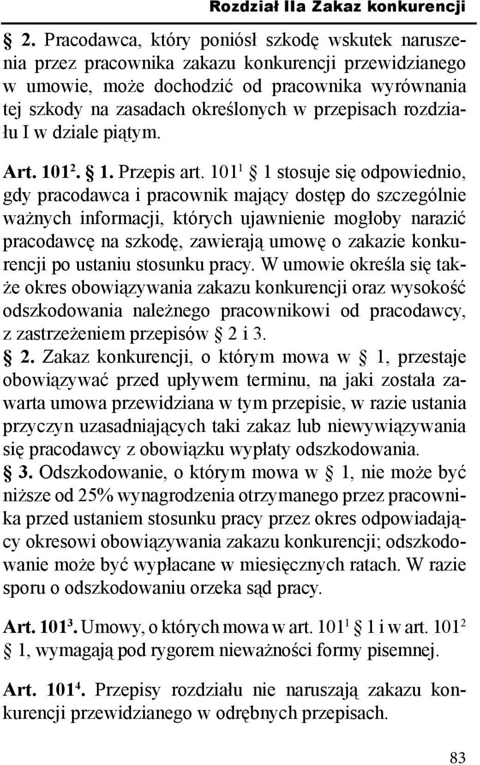 przepisach rozdziału I w dziale piątym. Art. 101 2. 1. Przepis art.